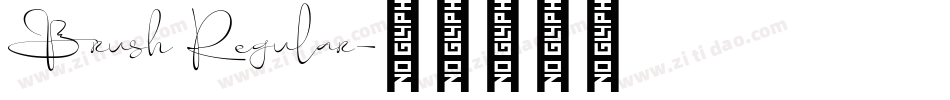 Brush Regular字体转换
